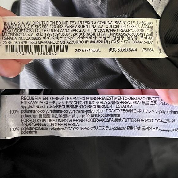 Zara Women's Size L Black Faux Leather Cropped NEW Jacket Boxy Blogger Moto Punk - Picture 7 of 17